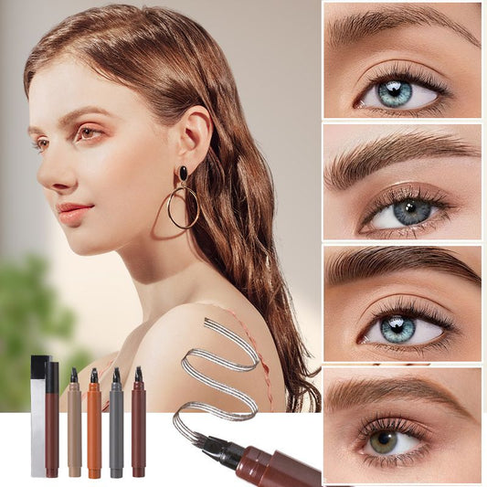 💧 Waterproof 4-Tip Beard & Eyebrow Pen – 50% OFF! ✨🖊️