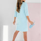 ✨Round Neck 3/4 Sleeve Dress with Pockets🍬