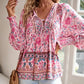 💖LAST DAY SALE 49% OFF💖Women's Fashion Printed v-Neck Long Sleeve Shirt