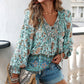 💖LAST DAY SALE 49% OFF💖Women's Fashion Printed v-Neck Long Sleeve Shirt