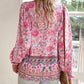 💖LAST DAY SALE 49% OFF💖Women's Fashion Printed v-Neck Long Sleeve Shirt