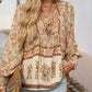 💖LAST DAY SALE 49% OFF💖Women's Fashion Printed v-Neck Long Sleeve Shirt