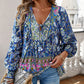 💖LAST DAY SALE 49% OFF💖Women's Fashion Printed v-Neck Long Sleeve Shirt