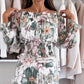 🌼Floral Print Off-Shoulder Top & Maxi Skirt Two-Piece Set👒
