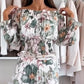 🌼Floral Print Off-Shoulder Top & Maxi Skirt Two-Piece Set👒