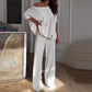 💕Limited Sale 49% OFF💕Women’s Casual One Shoulder Top & Pants Two-Piece Set