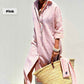 🔥Time-limited Promotion 49% OFF🌟Loose Striped Half Sleeve Shirt Dress👗