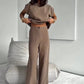 🎉Hot Sale 49% OFF🎉Women’s 2-Piece T-Shirt & Wide Leg Dress Pants Set👗