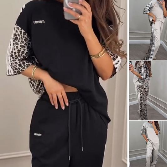 🐆 [Summer Sale] Leopard Print Sweatshirt 2 Piece | Matching Set 🇬🇧 🧥 Loose Fit | ☁️ Brushed Fleece Scrubs