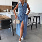 🌺2025 New! 49% OFF Women's Waistband Midi Jeans Dress 💃