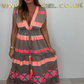 👗Women's Loose V-Neck Vintage Stripe Pattern Sleeveless Dress☀️