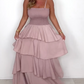 🏖️2025 New Arrivals 💃Solid Color Spaghetti Tiered Skirt