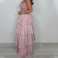 🏖️2025 New Arrivals 💃Solid Color Spaghetti Tiered Skirt