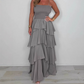 🏖️2025 New Arrivals 💃Solid Color Spaghetti Tiered Skirt