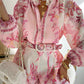 💐Women’s Vintage Floral Print Top & Shorts Two-Piece Set👕🩳