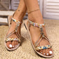 Women's Boho PU Leather Flat Sandals🦋