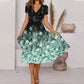 🎁 Hot Sale 49% OFF 🔥Women's Flowy V-Neck Printed Dress