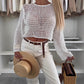 Women's Long Sleeve Hollow Out Knitted Top🧶