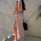 🌸New Arrival 49%OFF💖 Women's Elegant Top & High Slit Skirt Set