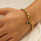 Vintage-Inspired Delicate Spiral Rope Texture Bracelet with Horseshoe Clasp