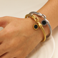 Vintage-Inspired Delicate Spiral Rope Texture Bracelet with Horseshoe Clasp