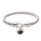 Vintage-Inspired Delicate Spiral Rope Texture Bracelet with Horseshoe Clasp