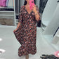 💜Time-limited Special 49%OFF⏰V-neck Printed Maxi Dress with 3/4 Sleeves