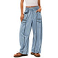 🌞Summer Sale 49% OFF🔥Women's Casual Loose Drawstring Wide-Leg Pants👖