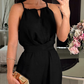 Women's Casual Ruched Halter Jumpsuits