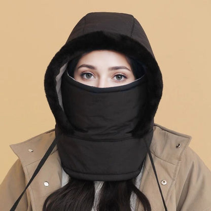 🧣 BUY 1 GET 1 FREE! ❄️ Plush-Lined Thermal Hat with Face Mask - Full Head & Face Protection for Extreme Cold, Unisex Comfort for Skiing/Mountaineering 🏔️🔥