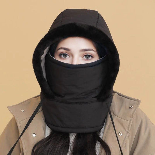🧣 BUY 1 GET 1 FREE! ❄️ Plush-Lined Thermal Hat with Face Mask - Full Head & Face Protection for Extreme Cold, Unisex Comfort for Skiing/Mountaineering 🏔️🔥