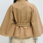 🍂Women's Stand Collar Cape-Style Coat with Belt