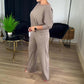 💞Hot Sale💞Elegant 3-piece Set Including Long Cardigan, Top and Pants
