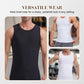 Plain men's compression tank top with tummy control