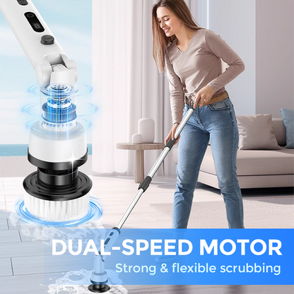 🎁🔥Last day sale 50% OFF🔥 🧽 Electric Spin Scrubber – Cordless Power Scrubber with 9 Replaceable Brush Heads & Extendable Handle(Buy 2 Get Free Shipping)