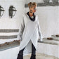 Irregular hem solid color sweater dress