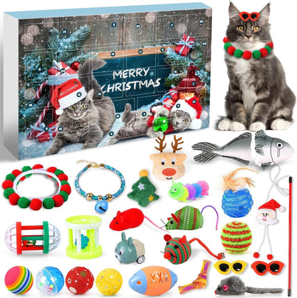 🎅Xmas Sales - 50% OFF🎄2025 Christmas Countdown Cat & Dog Toys Advent Calendar