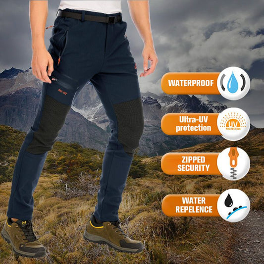 🏆LAST DAY SALE 50% OFF!!🔥Men's Waterproof Winter Trousers with Fleece Lining Cargo Pants