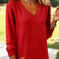 👗Women’s Long Sleeve V-Neck Knit Dress