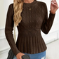 🎅🔥Buy 2 get free shipping⏳Women's Chunky-Knitted Crew Neck Peplum Sweater
