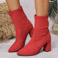 Women's Chunky Heel Pointed Toe Ankle Boots