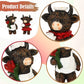 2PCS Adorable Highland Cow Couple Figurines