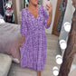 🎉LAST DAY SALE 49% OFF💖Bohemian casual print V-neck waist wrap long dress